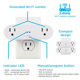 Enbrighten Wi-Fi Indoor Dual Smart Outlet
