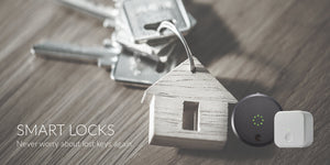 House keychain with keys August Smart Lock