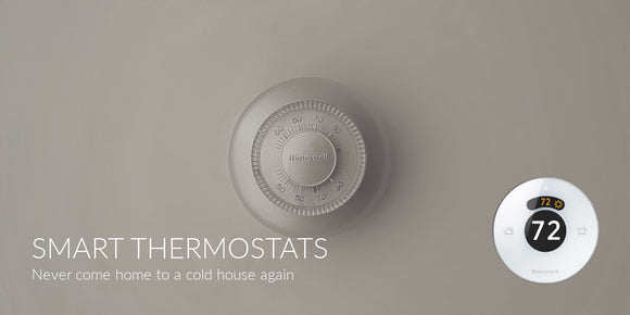 Thermostat on wall Honeywell Lyric Wi-Fi Smart Thermostat