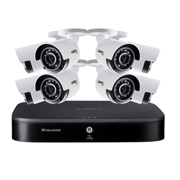Lorex 8-Channel 4K Ultra HD Smart Security Surveillance System with 8 Night Vision Bullet Cameras and 2TB DVR