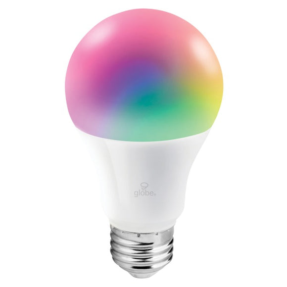 Globe Wi-Fi A19 Color Changing RGB Smart LED Bulb