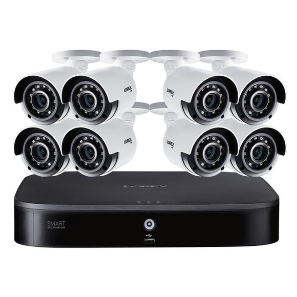 Lorex 8-Channel 4K Ultra HD Analog Smart Security Surveillance System with 8 Color Night Vision Bullet Cameras and 1TB DVR