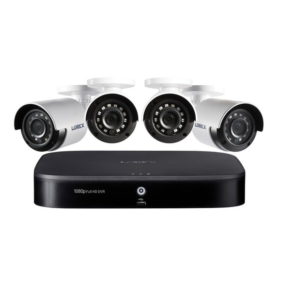 Lorex 8-Channel 1080p Smart Security Surveillance System with 4 Night Vision Bullet Cameras and 1TB DVR