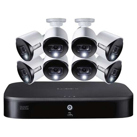 Lorex 16-Channel 4K Ultra HD Analog Smart Security Surveillance System with 8 Color Night Vision Bullet Cameras and 2TB DVR