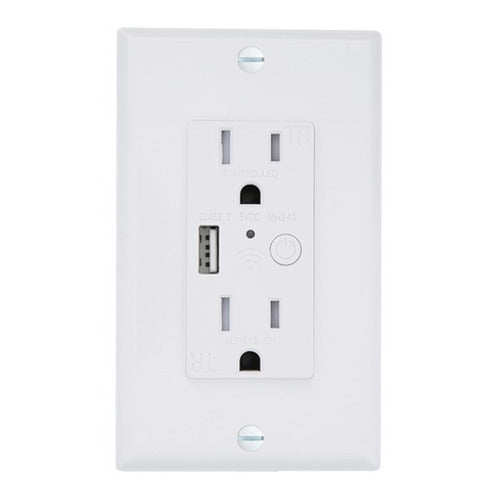 Energizer Connect In-Wall Smart Outlet with USB Port