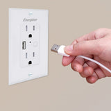 Energizer Connect In-Wall Smart Outlet with USB Port