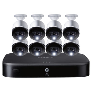 Lorex 8-Channel 4K Ultra HD Analog Smart Security Surveillance System with 8 Color Night Vision Bullet Cameras and 2TB DVR